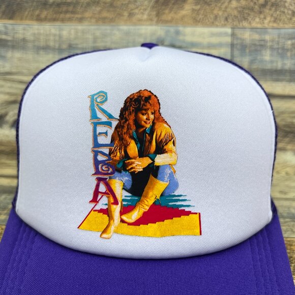 Reba McEntire Unisex Trucker Hat Purple Snapback Country Music Baseball Cap - Picture 3 of 5